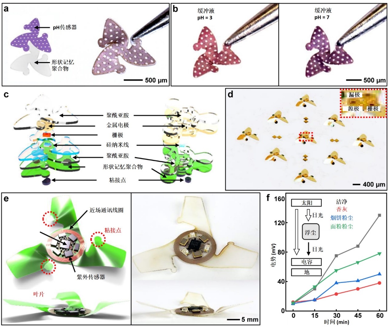 三维微飞行器结构及空气污染物检测演示 图片来源:清华大学官网