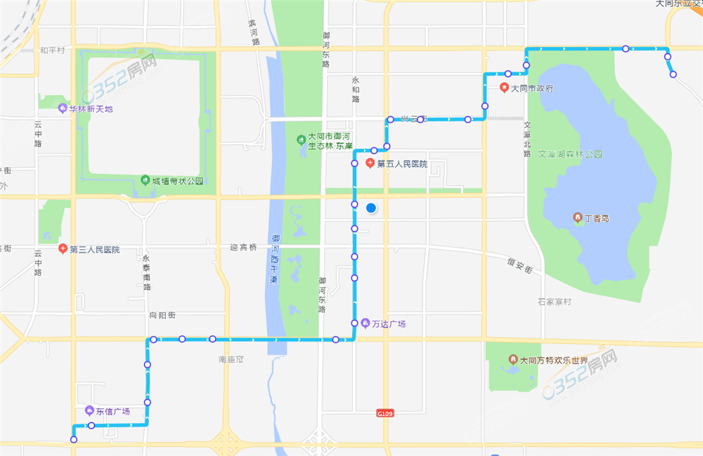 大同市604路最新路线图图片