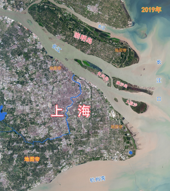 黄浦江穿境而过,在入海口处和长江汇合.上海总面积6340.