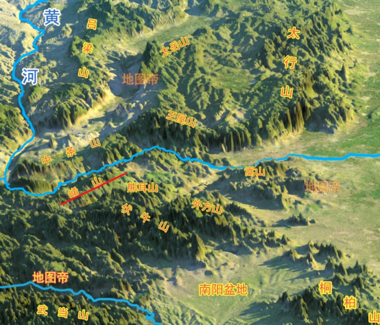 太行山脉地图图片