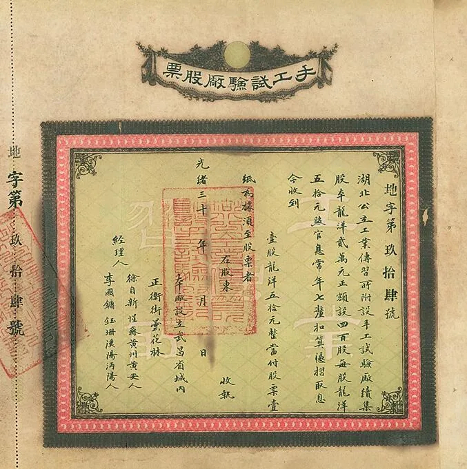 上图_ 清末新政时期发行的股票