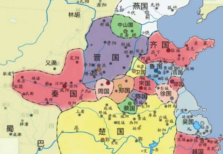 秦灭六国版图地图图片