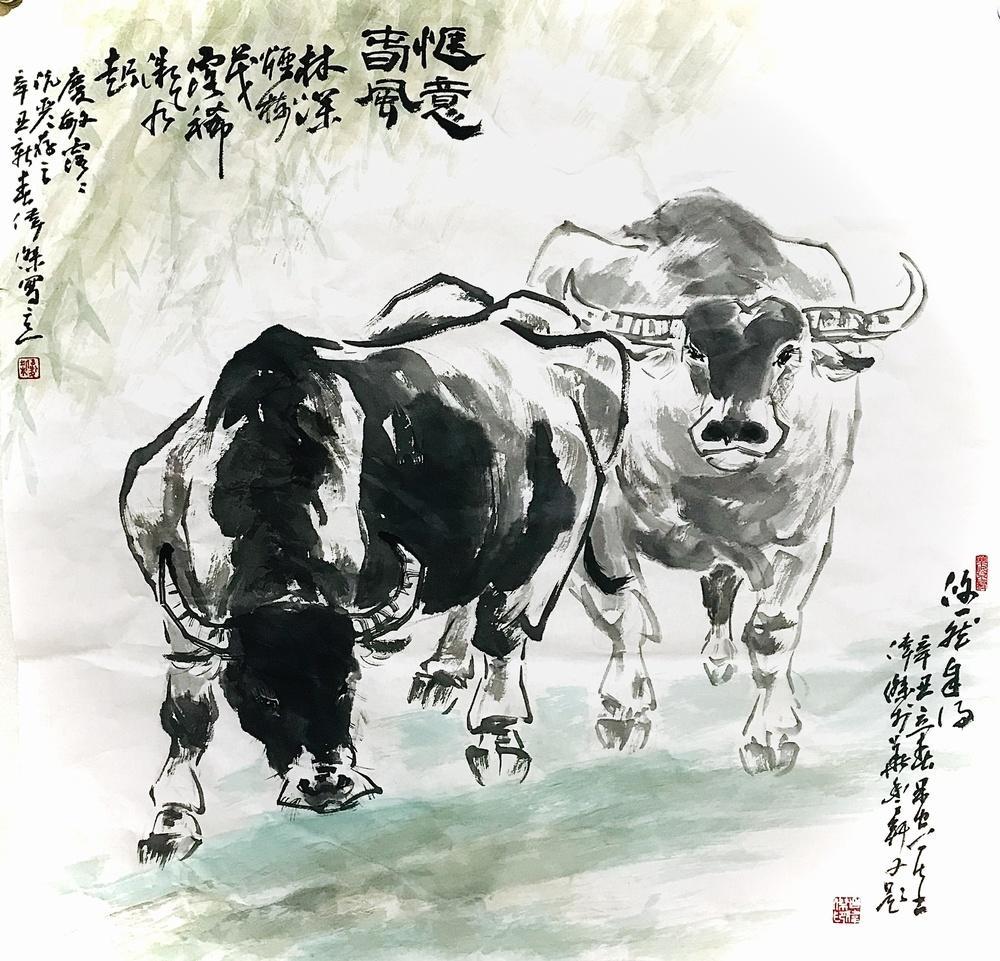 牛转乾坤丨浙江永康——吕伟杰牛年画牛