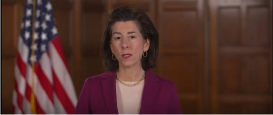 吉娜·雷蒙多 图源:美国商务部网站视频截图
