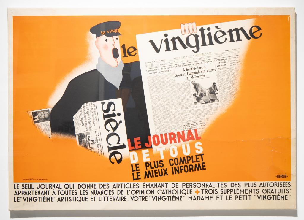 《二十世纪》报的招贴画《所有人的报纸》1934 招贴画 埃尔热画室