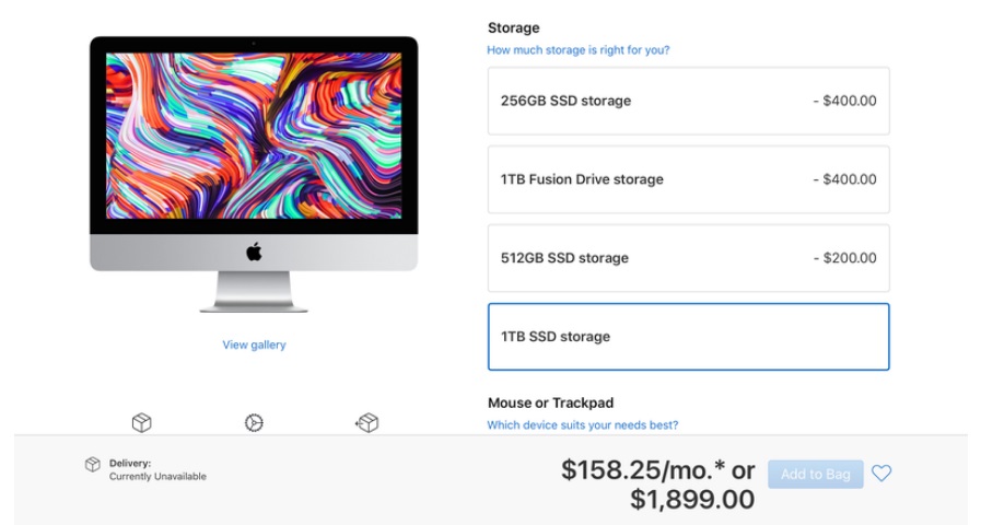 苹果官网部分21.5英寸iMac 4K机型已无法购买（苹果官网买笔记本有充电器吗）