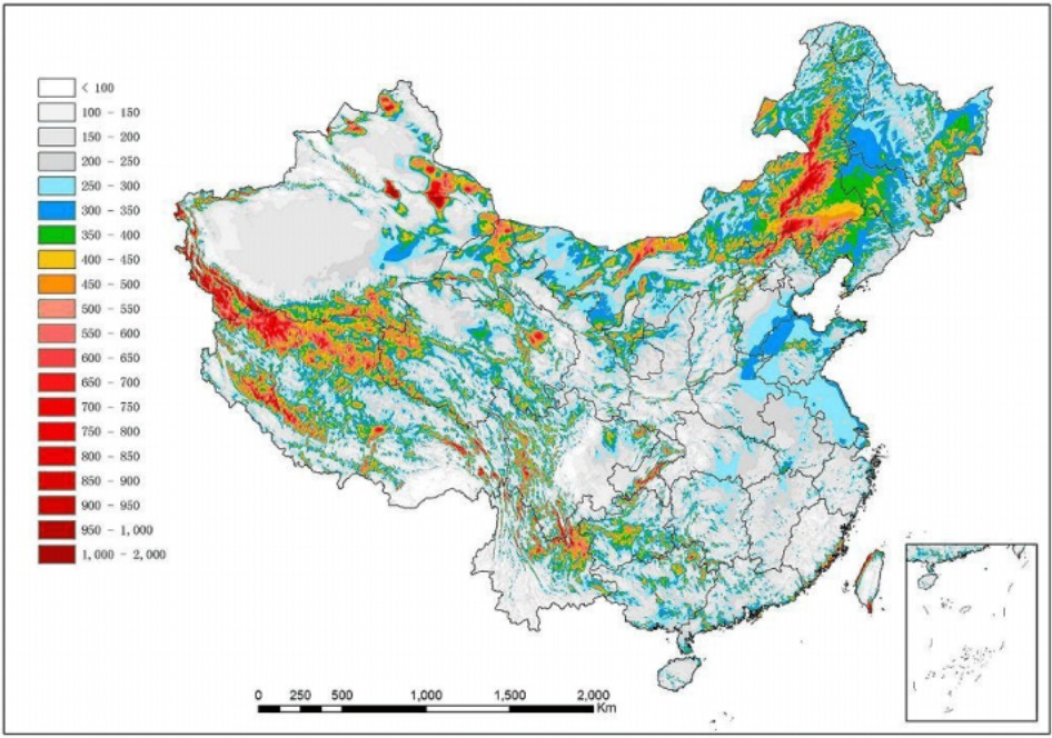发改委能源研究所发布的《中国风电发展路线图2050》,我国的海上风能