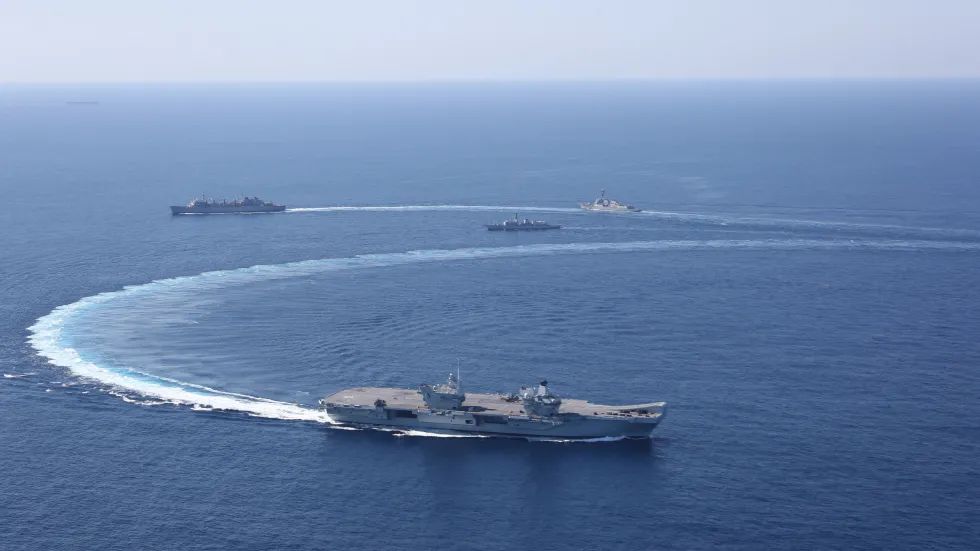 "伊丽莎白女王"号航母战斗群(图源:英国皇家海军)