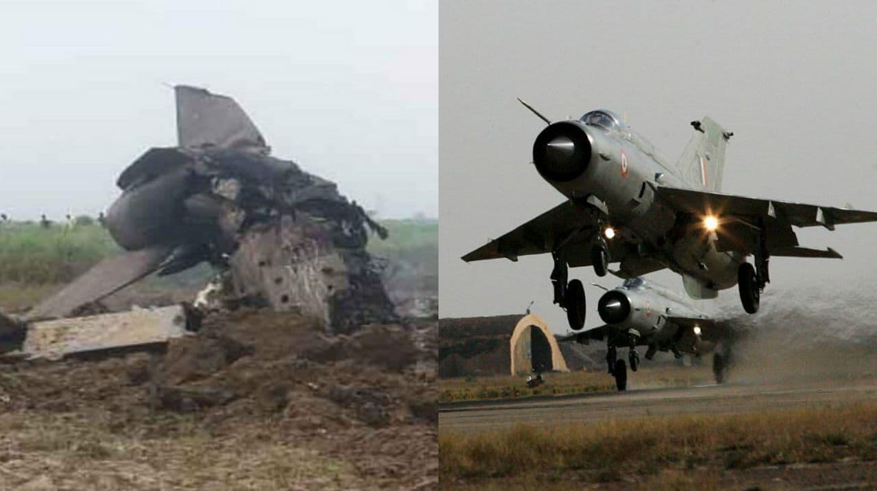 印度米格-21战斗机及其坠毁现场