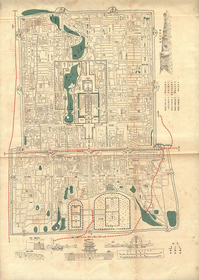 书中配图:日军绘制的《北京城图》