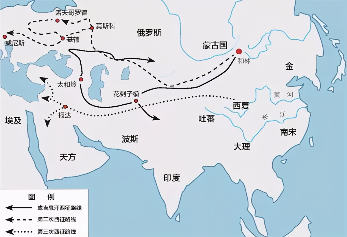 《国家地理》发表的蒙古帝国版图[超大图]_历史地图_驴窝户外网