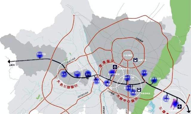 大邑东部新城交通规划示意图