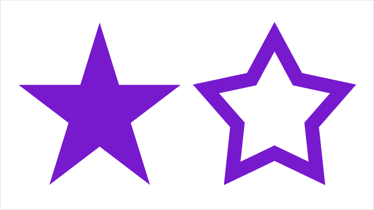 插入一个五角星,去除填充并修改线框线宽.