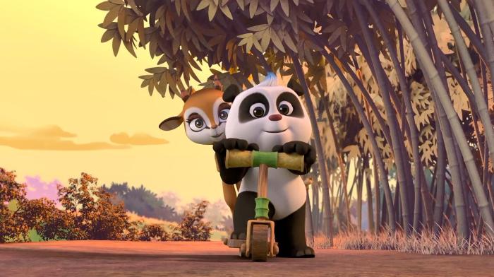 《熊猫和小跳羚》剧照。央视动漫集团供图