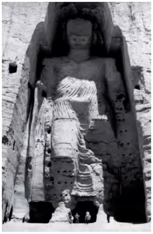 两尊巴米扬佛像中的较高者（摄于1963年）