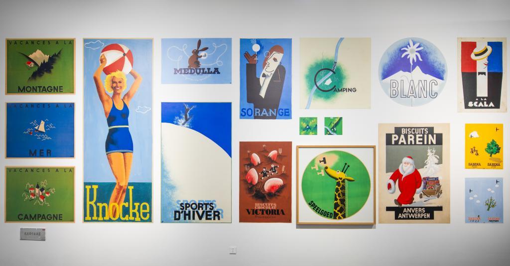 埃尔热的平面作品,展览现场