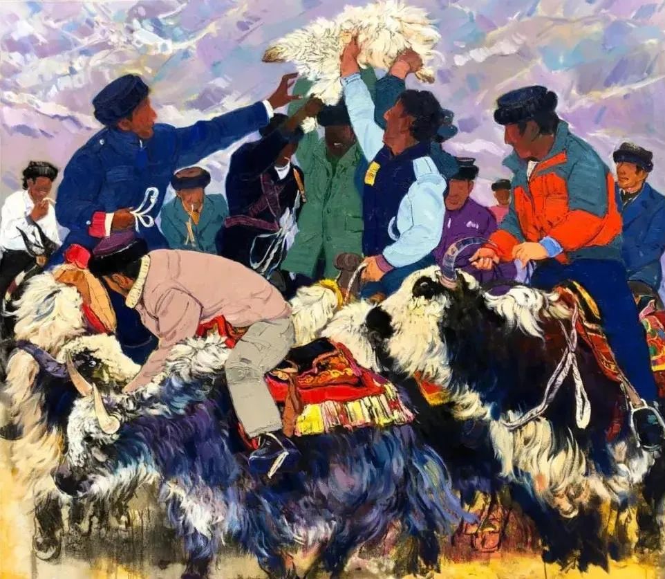 叼羊&middot;龙骧斗-25 布面油画 140&times;160cm 2021年1月