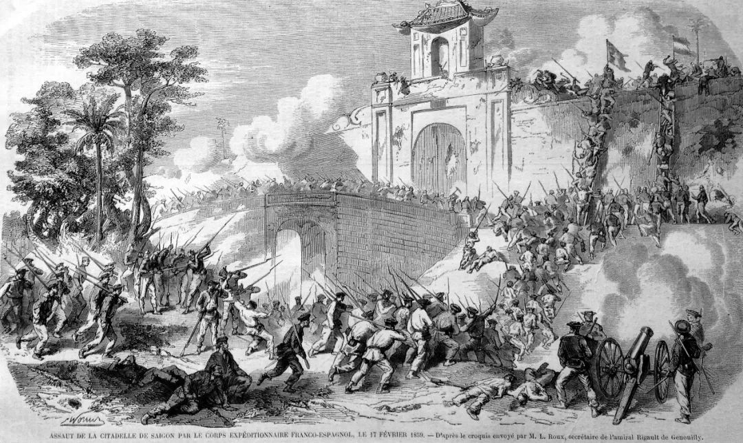▲1859年法军围困越南西贡