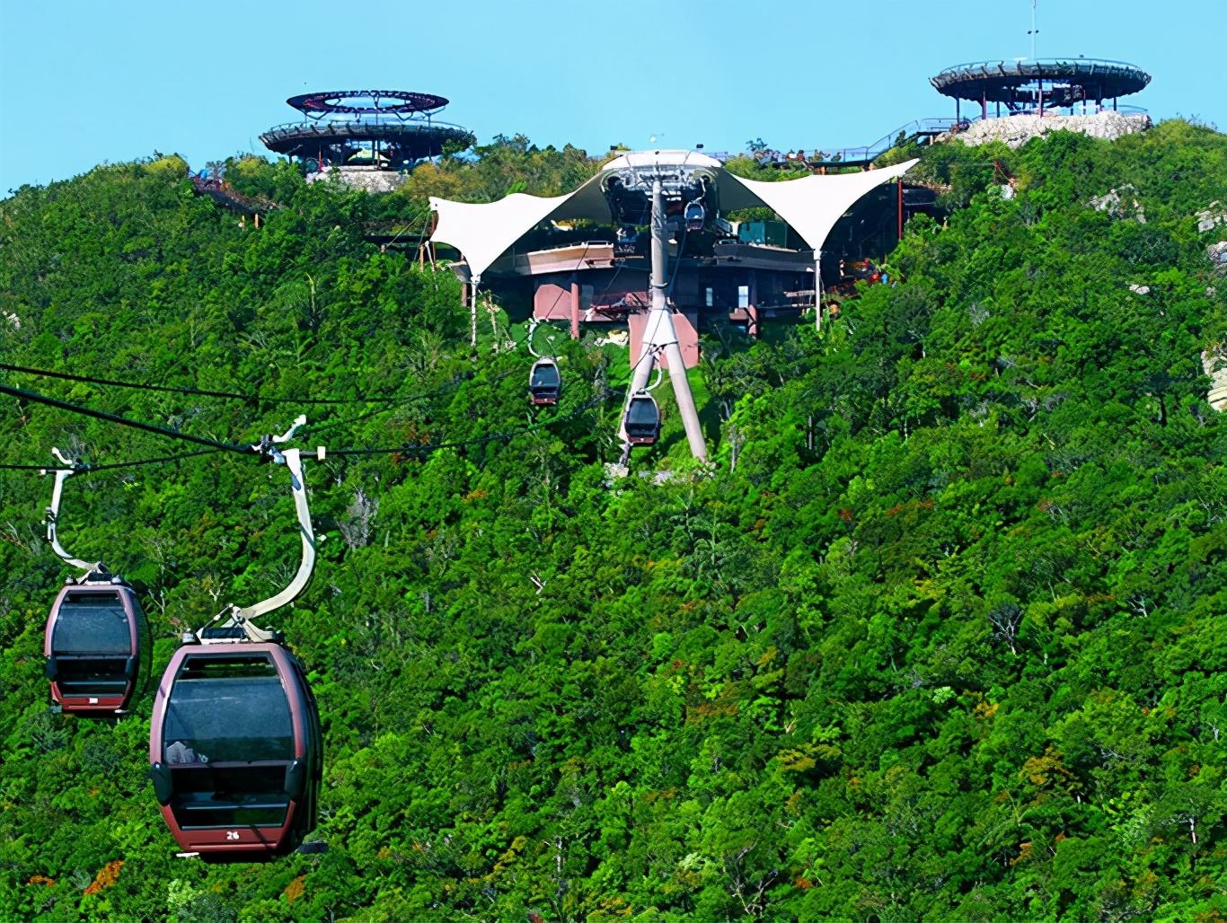 在马来西亚兰卡威,乘坐世界上最陡峭的空中索道__凤凰网