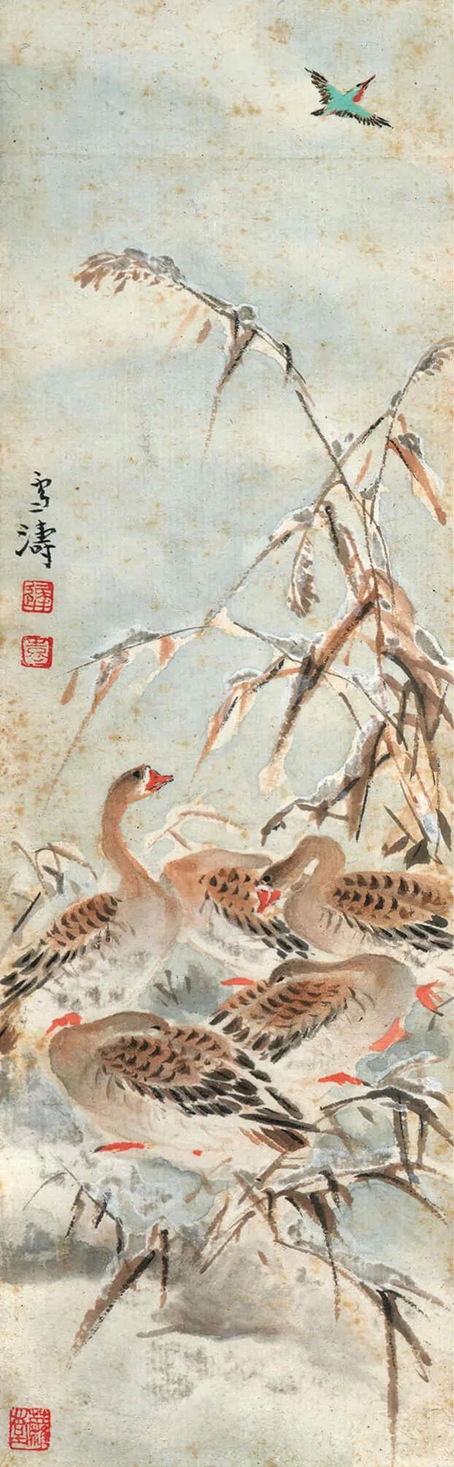 王雪涛花鸟十二条屏：清新活泼、生意盎然_凤凰网