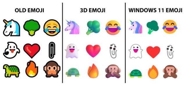 Win11的emoji:并非之前承诺的3D版本