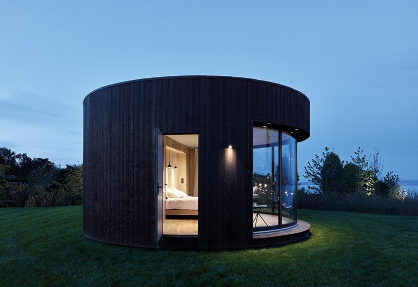 日内瓦湖旁的lumipod圆弧形装配式客舱 网红民宿酒店