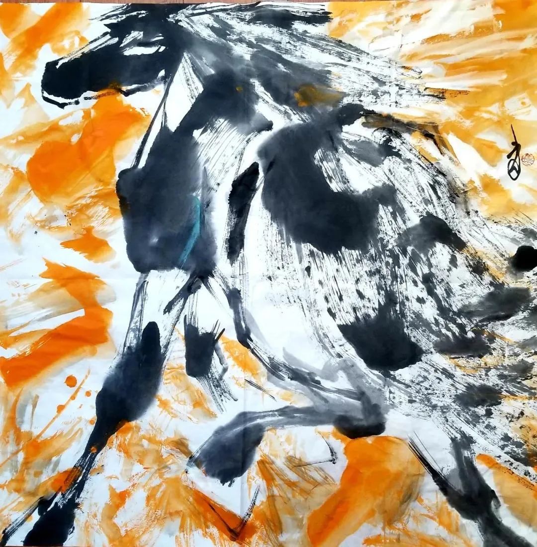 画家何远鸣画马作品欣赏
