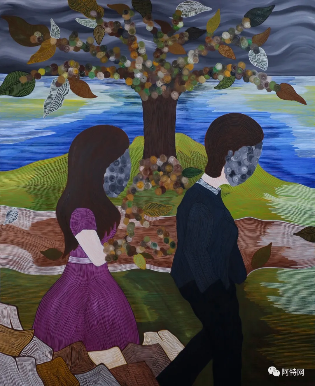 离开 布面油画 2020 leave oil on canvas 150x120cm