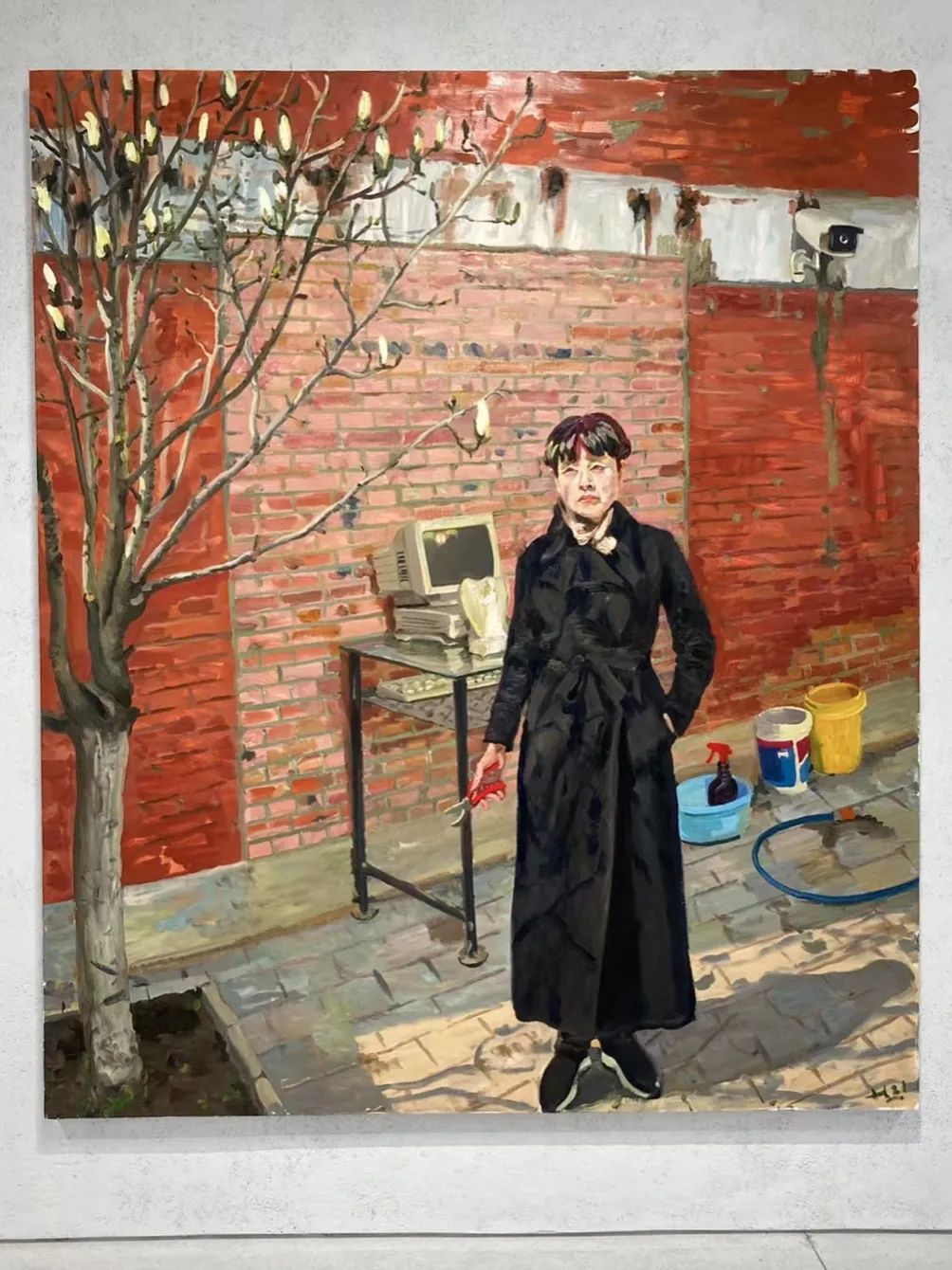 刘小东,《喻红》,2021,布面油画,260 × 220 cm,图片由ucca尤伦斯