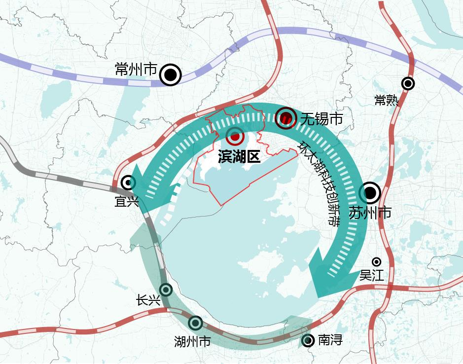 同時,圍繞坐落於太湖邊的南京大學蘇州校區,蘇州也規劃