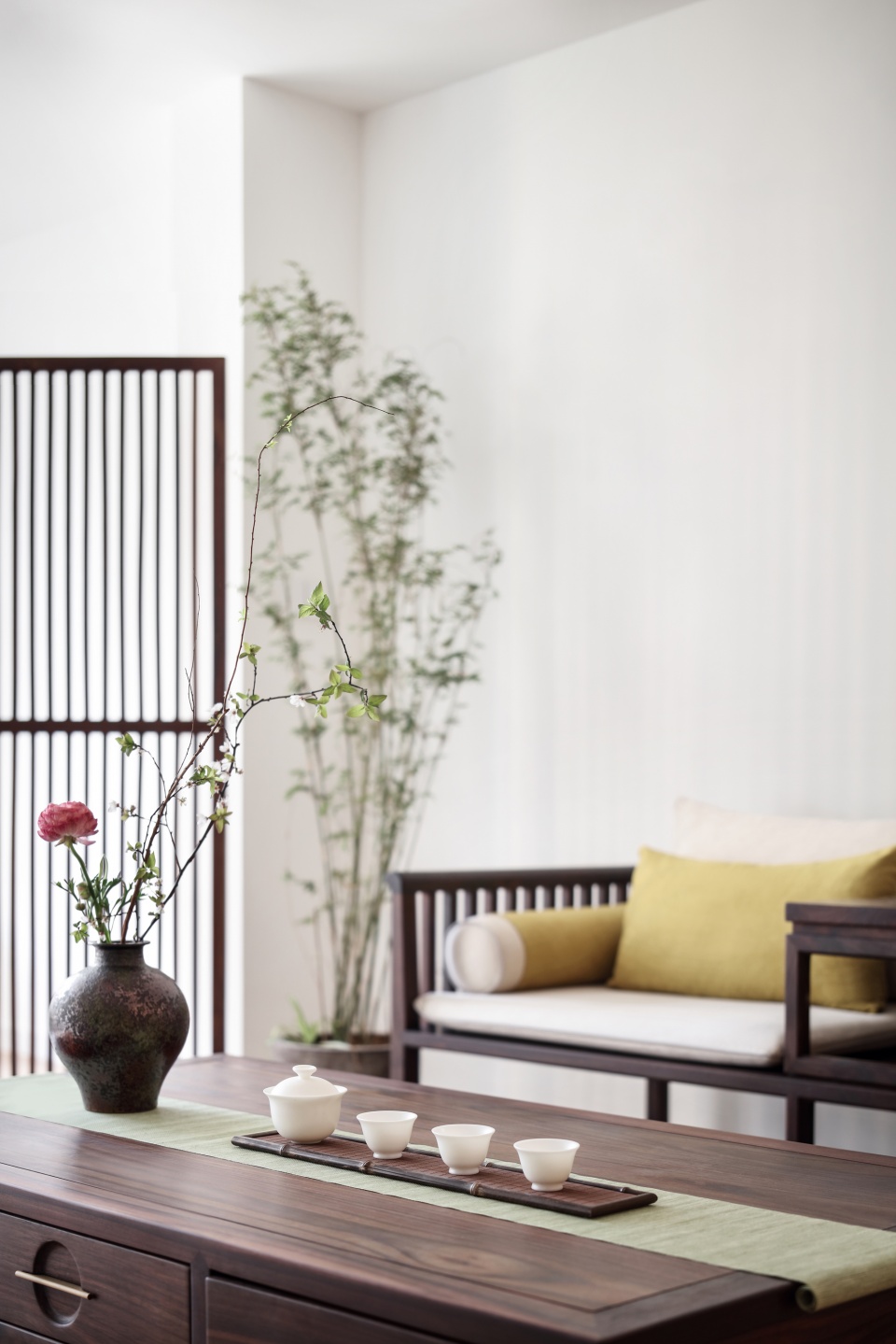 申勤作品:110㎡禅意空间,极简到尽致,静雅舒适的生活体验