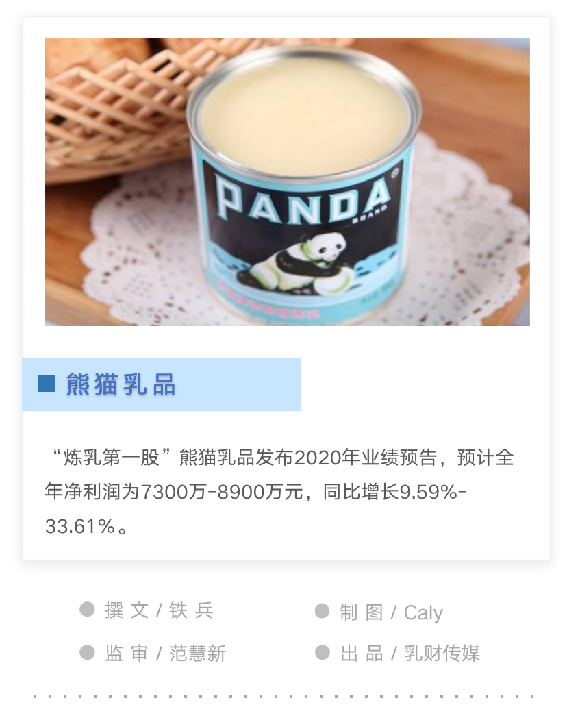 熊猫乳品预计2020年全年净利润不超8900万元…__凤凰网