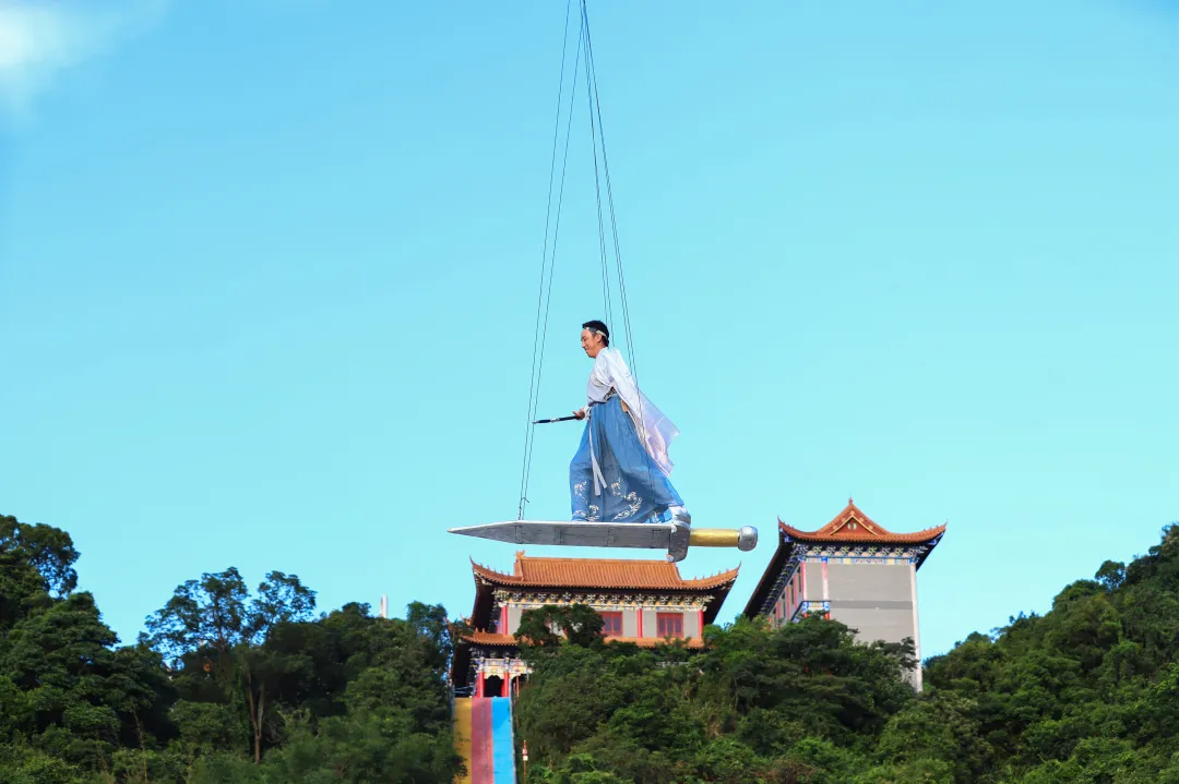 御剑飞行,观音山飞天威亚又出新花样,带您穿越仙侠世界!