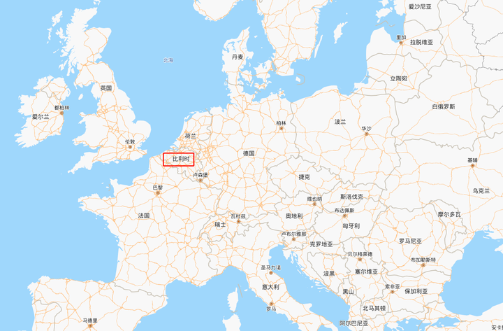 比利时高清地图图片