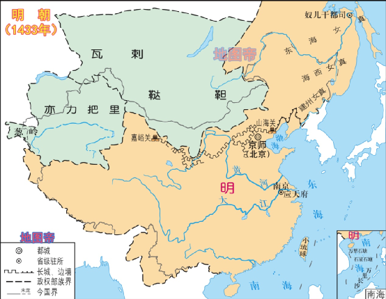 因此在明朝的地图上,你会看到山东的山字写在辽东