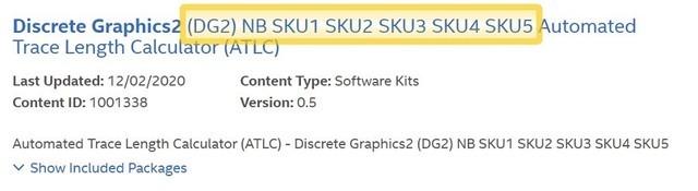 英特尔DG2独显:分别配512个EU、384个EU和128个EU