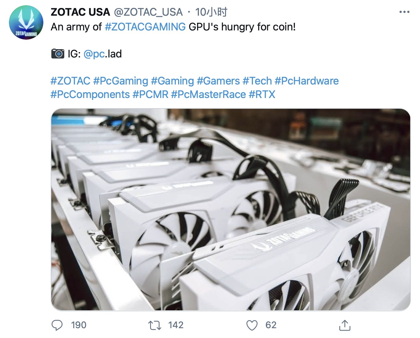 因引发用户不满，索泰在推特删除第三方显卡矿机照片_凤凰网