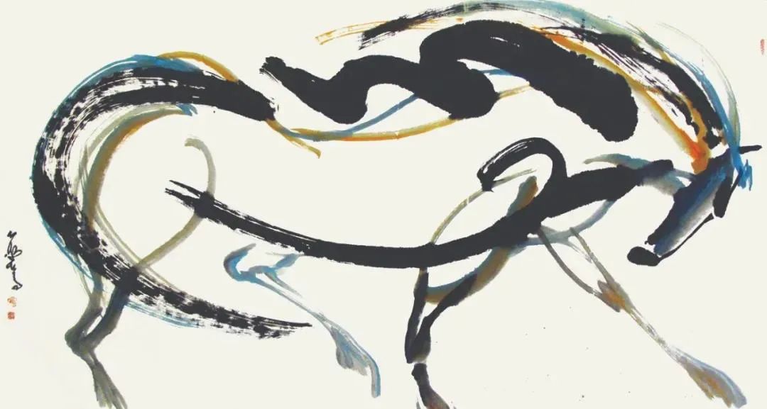 画家何远鸣画马作品欣赏