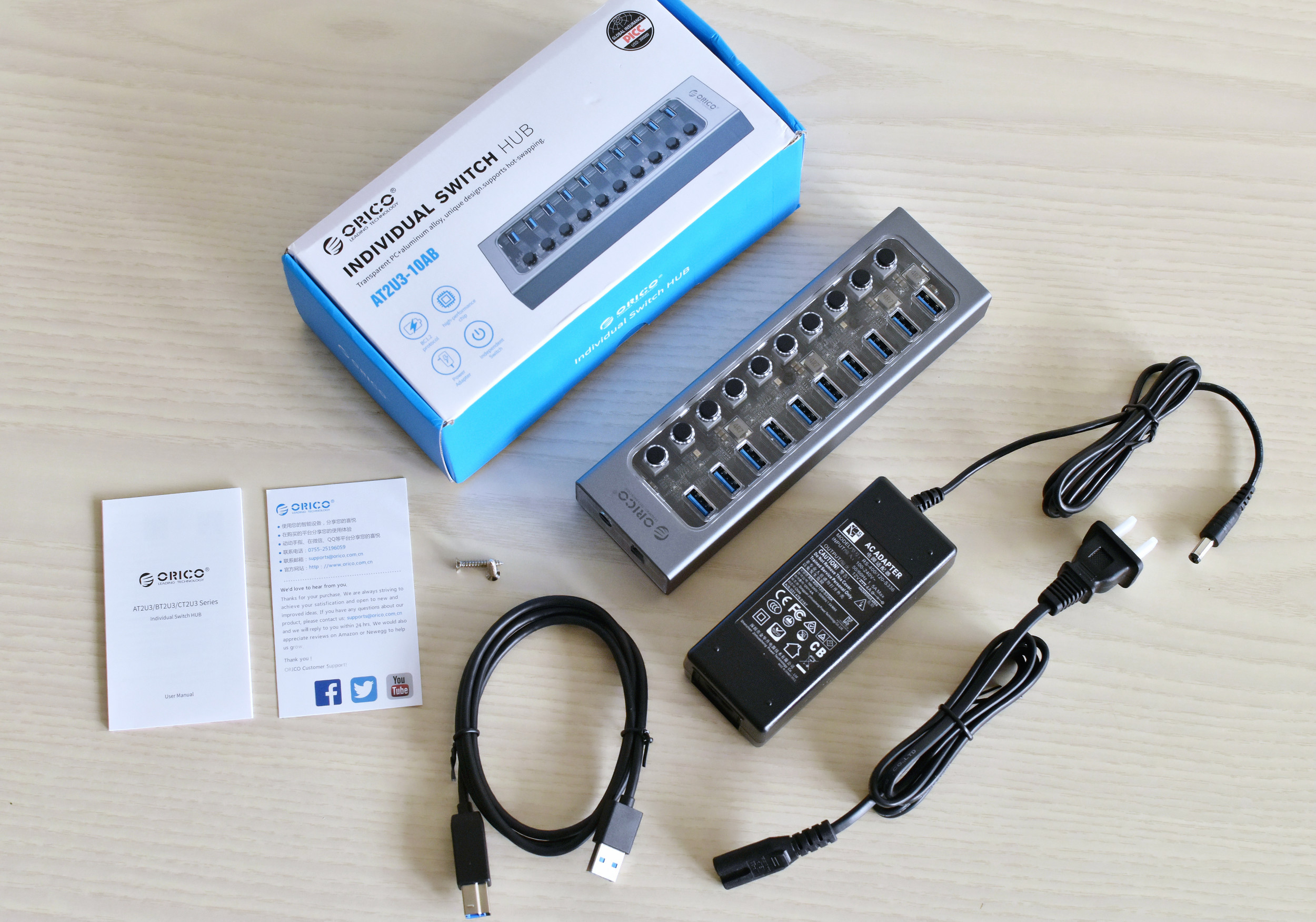 独立供电一拖几都不会掉速,orico星耀系列工业级分控集线器评测__凤凰