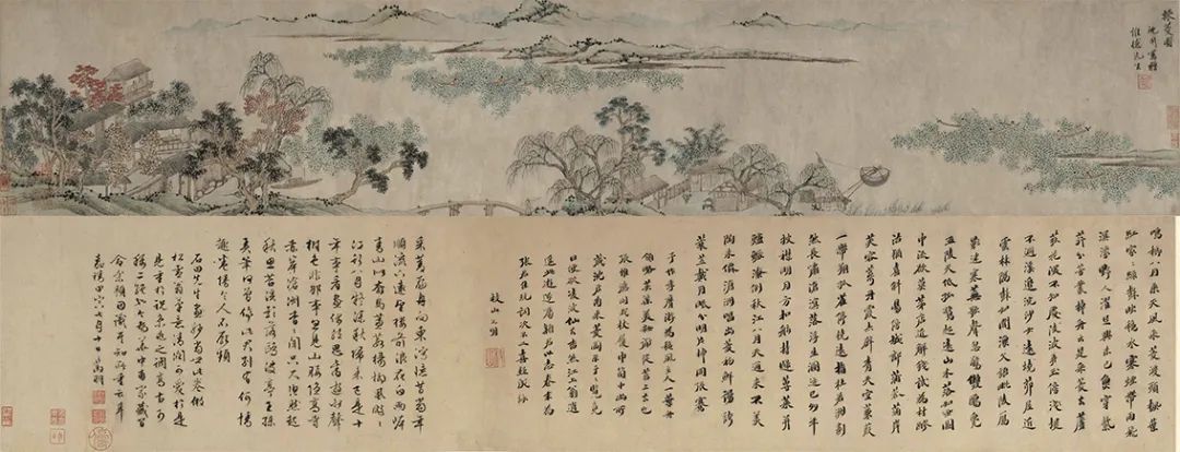 五幅画卷,赏沈周笔下的秋趣_凤凰网
