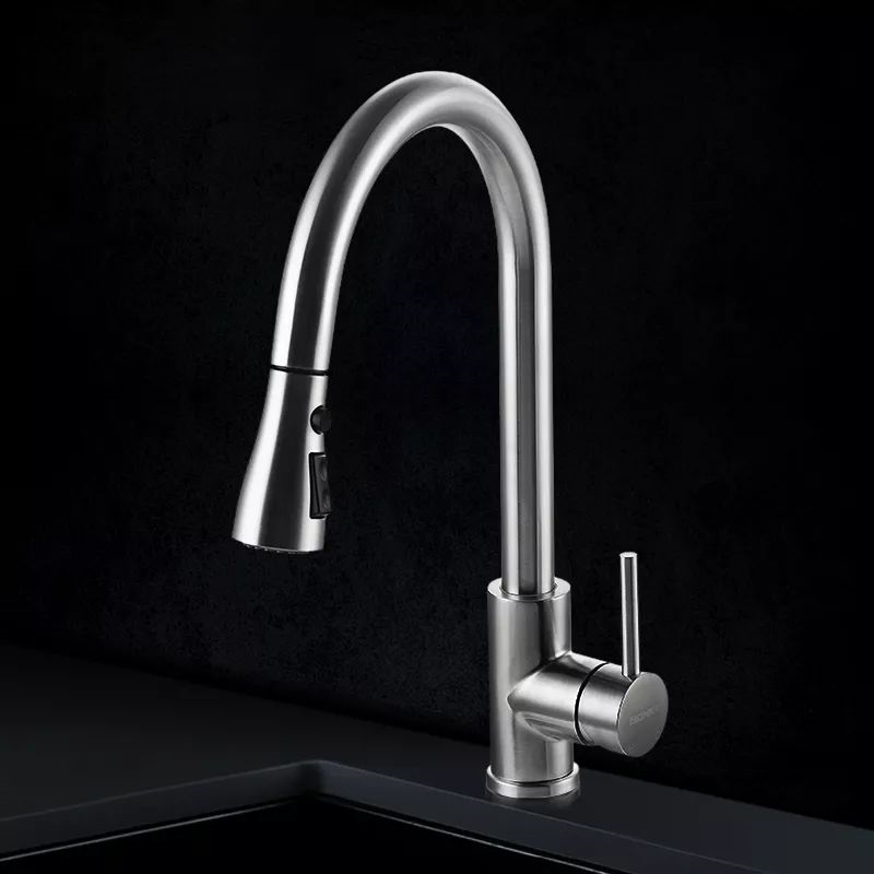 邦克冷暖抽拉式水龙头