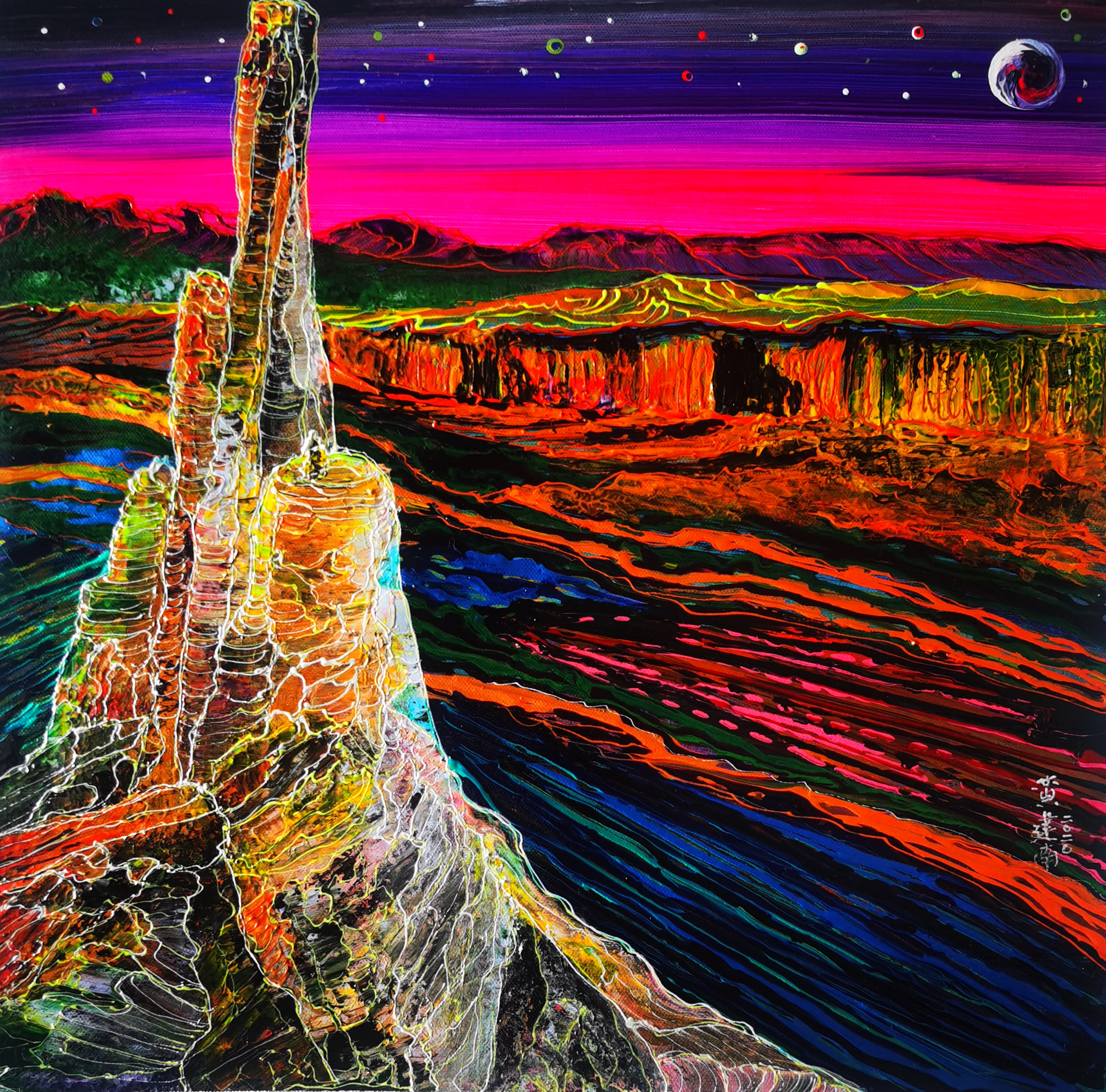 黄建南画作:近看回味无穷,远看惊天动地__凤凰网