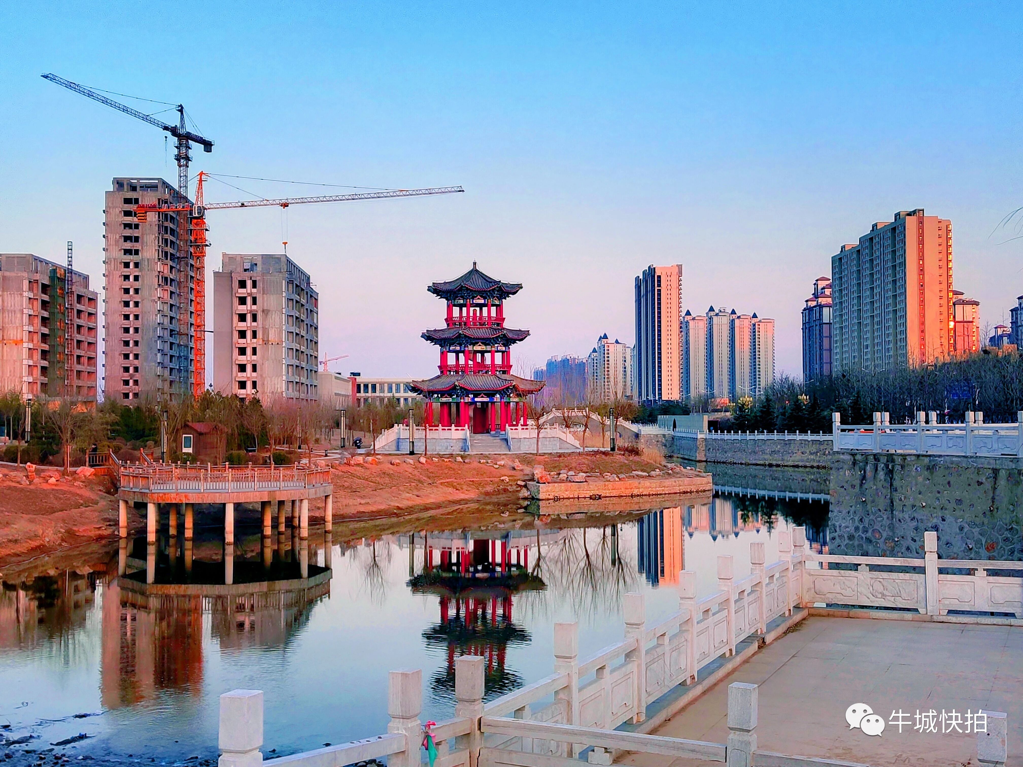 邢台街拍茶棚沟公园的黄昏茶棚沟源发于孔村茶棚即古代建于