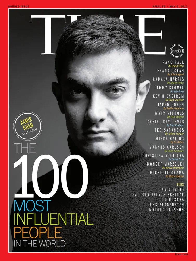 阿米尔·汗曾被《时代》评为“全球百大影响力人物”之一