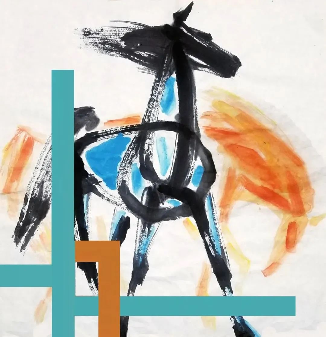 《窗外》 68cmx68cm 毛笔 2021