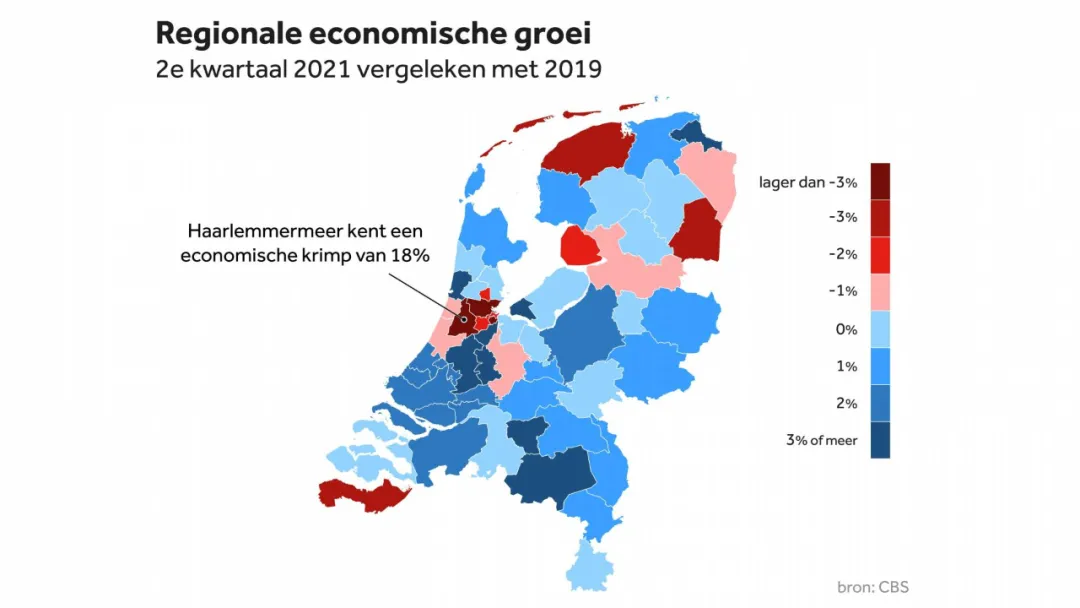 荷兰多个经济区域形势向好,首都和机场地区仍然落后