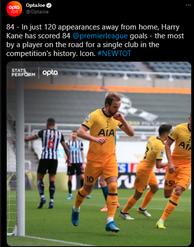 英超第一 凯恩单一俱乐部打入84粒英超客场进球 凤凰网