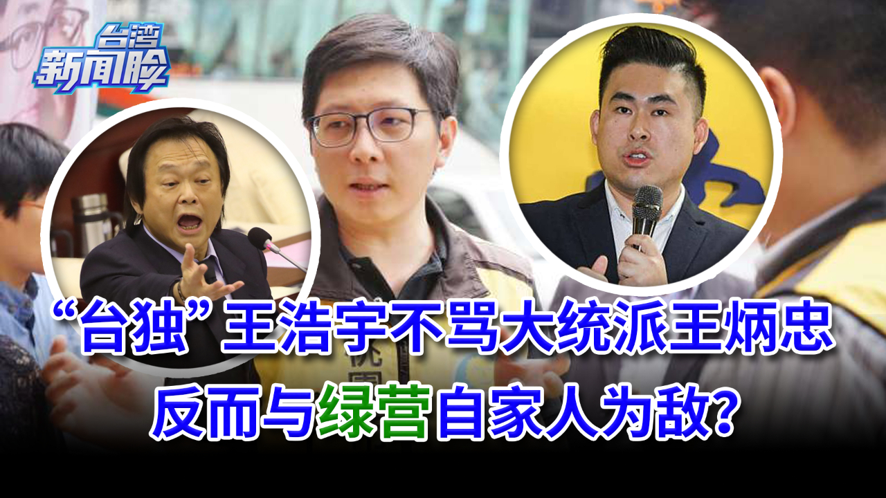 “台独”王浩宇不骂大统派王炳忠，反而与绿营自家人为敌？ 凤凰网视频 凤凰网