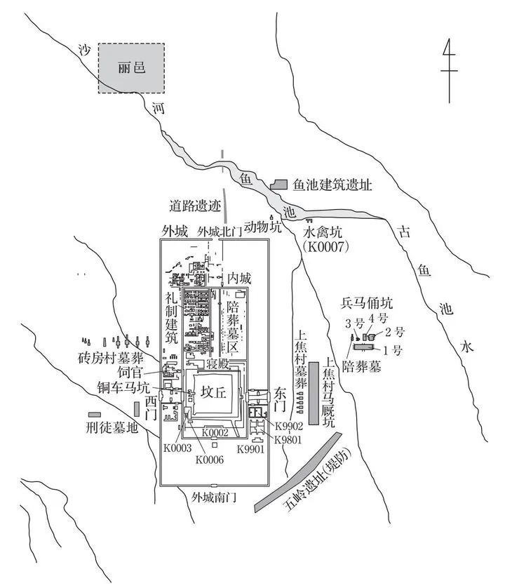 秦始皇陵平面图 布局图片