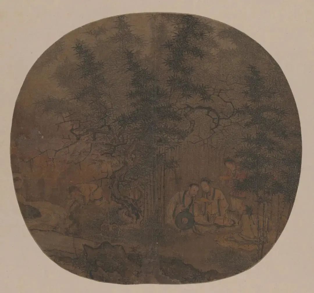 南宋 竹林拨阮图页